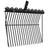 Durable 18-Tine Black Steel Pitchfork for Farm & Garden Use