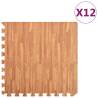 12 pcs EVA Foam Floor Mats - Wood Grain Design | HipoMarket