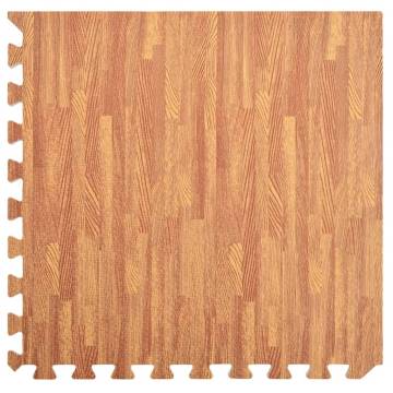 12 pcs EVA Foam Floor Mats - Wood Grain Design | HipoMarket