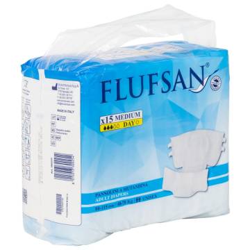 Flufsan Adult Diapers Disposable M - 15 pcs | Hipomarket