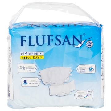 Flufsan Adult Diapers Disposable M - 15 pcs | Hipomarket