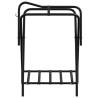 Foldable Freestanding Saddle Rack - Durable Black Iron