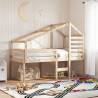 Kids' Bed Roof 198x87x113 cm Solid Wood Pine Colour natural Size 198 x 87 x 113 cm 