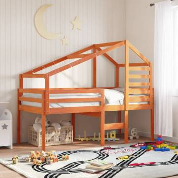 Kids' Bed Roof - Wax Brown Solid Wood Pine