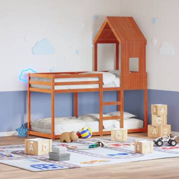 Kids' Bed Roof Wax Brown | Fun & Durable Pinewood Design