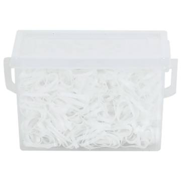 Braiding Bands for Horse - 2500 pcs White Silicone