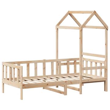 Day Bed with Roof 80x200 cm - Solid Pine Wood | HipoMarket