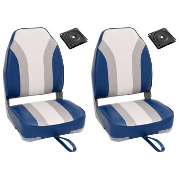 4 Piece Foldable Boat Seat Set with High Backrest | HipoMarket