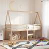 Kids' Bed Roof 199x80.5x88 cm Solid Wood Pine Colour natural Size 199 x 80.5 x 88 cm 