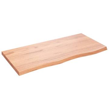 Wall Shelf Light Brown - Solid Oak Wood, 100x50 cm