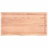 Wall Shelf Light Brown - Solid Oak Wood, 100x50 cm