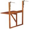 Hanging Balcony Table - Solid Acacia Wood 64.5x44x80 cm