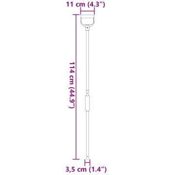 Durable Ø11x114 cm Silver Steel Pitchfork Handle | HipoMarket