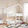 Kids' Bed Roof White 203x95.5x142 cm Solid Wood Pine Colour white Size 203 x 95.5 x 142 cm 