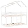 Kids' Bed Roof White - Fun & Durable Solid Pinewood Design