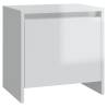 Elegant Bedside Cabinets - High Gloss White 2 pcs Set