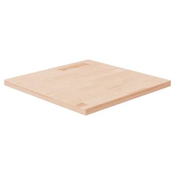 Square Solid Oak Table Top 50x50 cm - Untreated Wood