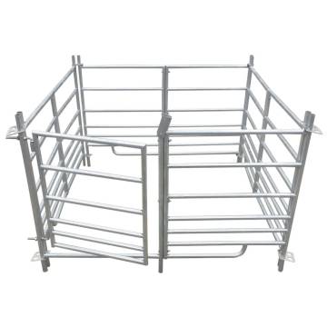 4-Panel Galvanised Steel Sheep Pen - Durable & Secure