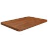 Dark Brown Bathroom Countertop - Solid Oak 60x40x2.5cm