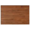 Dark Brown Bathroom Countertop - Solid Oak 60x40x2.5cm