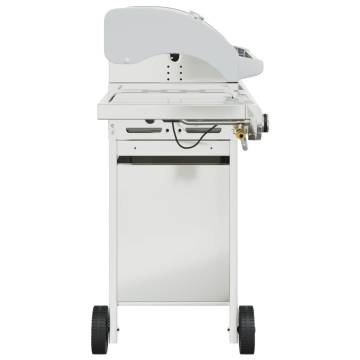 Gas BBQ Grill with 7 Burners - Silver Stainless Steel