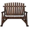 2-Seater Garden Rocking Bench - Solid Spruce Wood