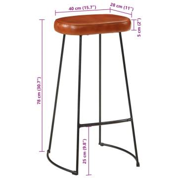 Gavin Bar Stools - 2 pcs Retro Design | HipoMarket UK