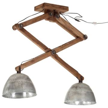 Vintage Silver Ceiling Lamp 25W | Industrial Style Lighting