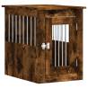 Stylish Dog Crate Furniture in Smoked Oak - 45x62x59 cm