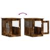 Stylish Dog Crate Furniture in Smoked Oak - 45x62x59 cm