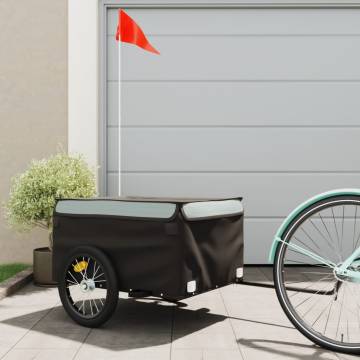 Sturdy Bike Trailer - Black & Grey 45 kg Load Capacity