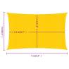 Buy Yellow Rectangular Sunshade Sail 5x7m | HDPE 160 g/m²