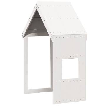 Kids' Bed Roof White - Solid Pine Wood 55x99x139.5 cm