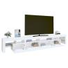 Modern White TV Cabinet with RGB LED Lights - 260x36.5x40 cm