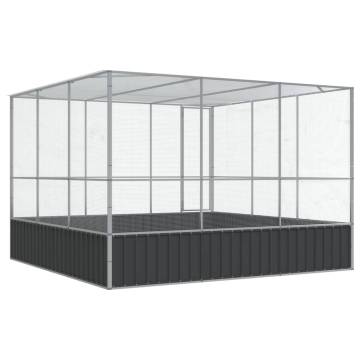 Aviary Silver 311x307x212 cm Steel - Safe & Spacious Home