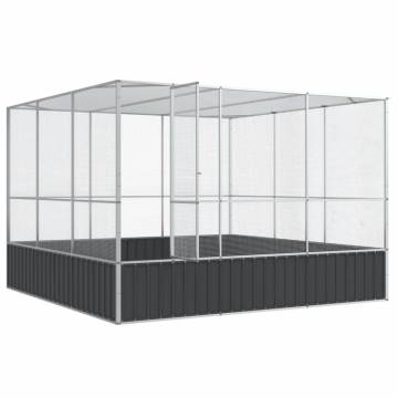 Aviary Silver 311x307x212 cm Steel - Safe & Spacious Home