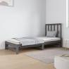 Pull-out Day Bed Grey 2x(90x190) cm Solid Wood Pine Colour grey 