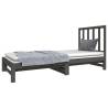 Pull-out Day Bed Grey - Solid Pinewood 2x(90x190) cm