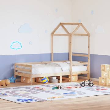 Kids' Bed Roof - Solid Pine Wood | Fun Indoor Playground