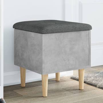 Storage Bench Concrete Grey - Stylish & Functional 42x42 cm