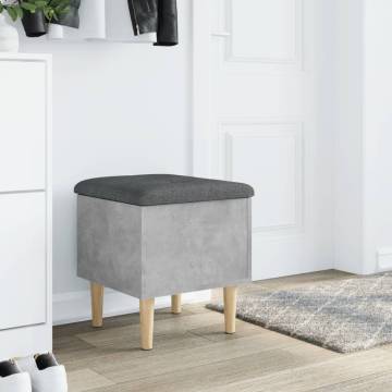 Storage Bench Concrete Grey - Stylish & Functional 42x42 cm