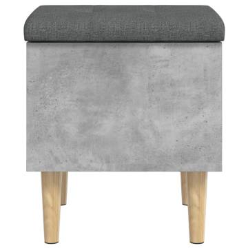 Storage Bench Concrete Grey - Stylish & Functional 42x42 cm