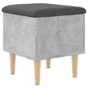 Storage Bench Concrete Grey - Stylish & Functional 42x42 cm