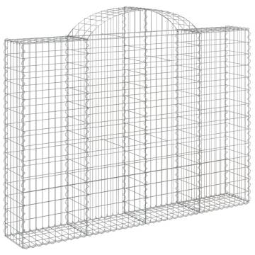 Arched Gabion Baskets - 25 pcs Galvanised Iron Garden Barriers