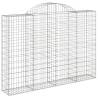 Arched Gabion Baskets - 25 pcs Galvanised Iron Garden Barriers