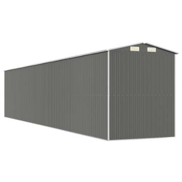 Light Grey Galvanised Steel Garden Shed | 192x1021x223 cm