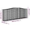 Arched Gabion Baskets - 8 pcs Galvanised Iron Garden Barriers