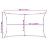 Light Grey Sunshade Sail 5x8 m HDPE - Durable UV Protection