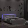 Bed Frame with Headboard and LED White 160x200 cm Colour white Size 160 x 200 cm 