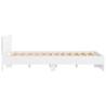 Stylish Bed Frame with LED Headboard - 160x200 cm White